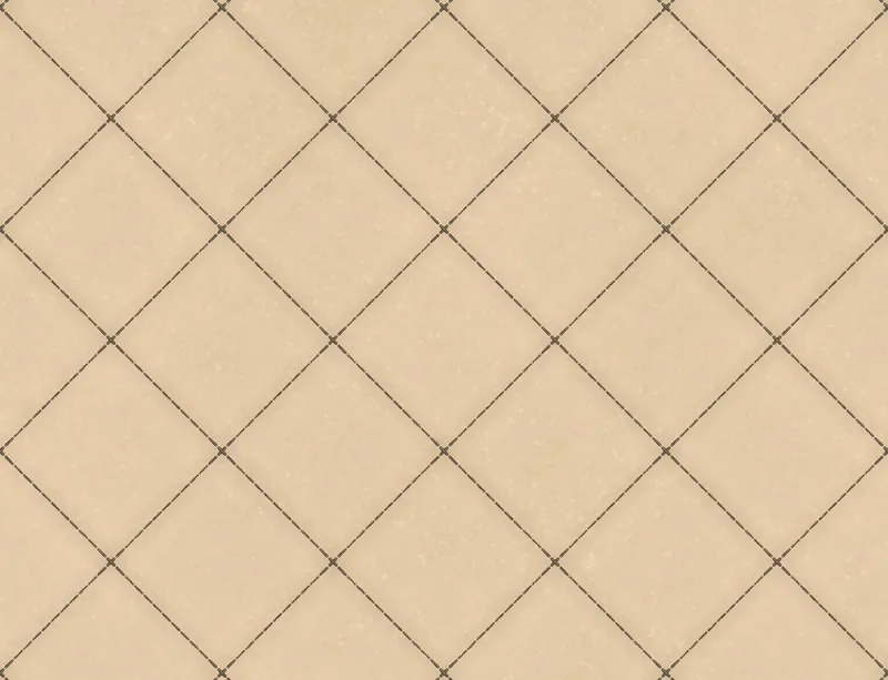 Classic Diagonal Tile Lattice Laptop Sleeve design — warm beige diagonal square tile grid with dark thin grout lines
