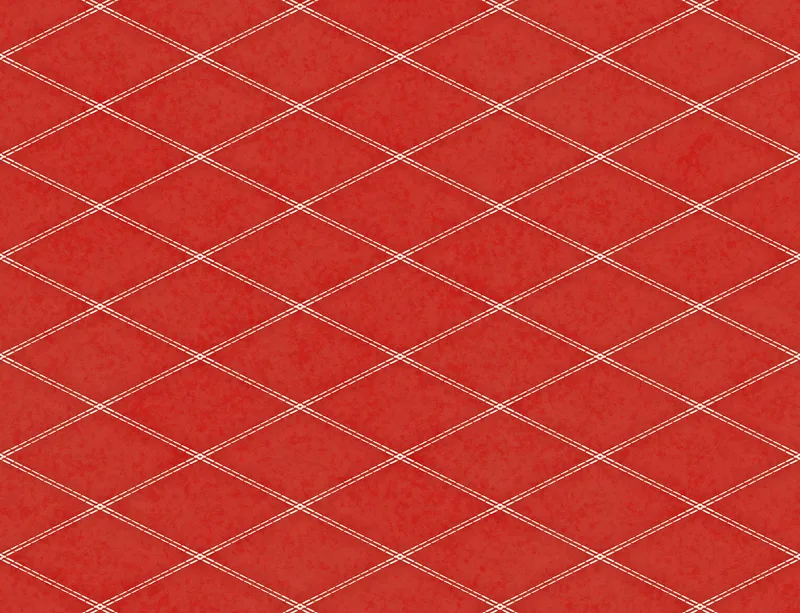Crimson Diamond Stitch Laptop Sleeve design — repeating diamond argyle lattice with double white stitch lines and small dot