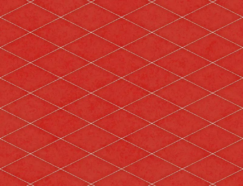Argyle Crimson Diamond Grid Laptop Sleeve design — repeating diamond lattice of white stitched lines over a deep crimson