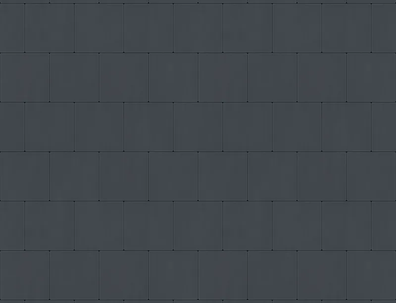Brick Slate Grid Minimal Laptop Sleeve design — offset brick grid pattern of dark charcoal slate-colored rectangular tiles
