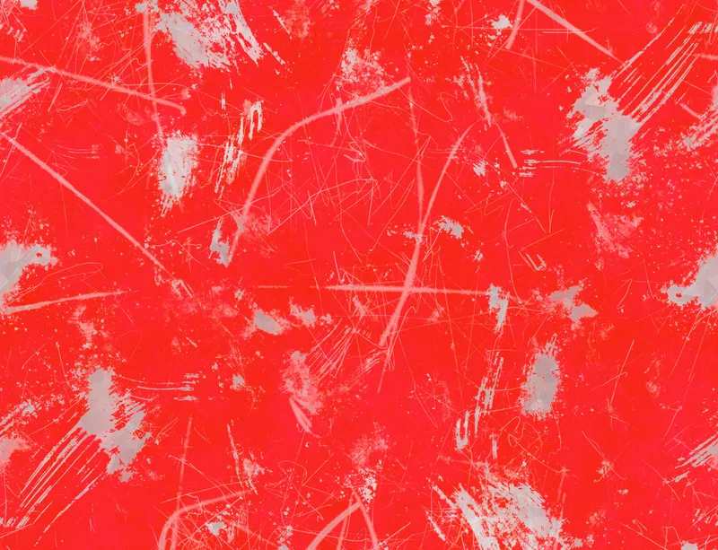 Crimson Static Chaos Laptop Sleeve design — vivid scarlet background covered in silver-white paint splashes, gestural brush