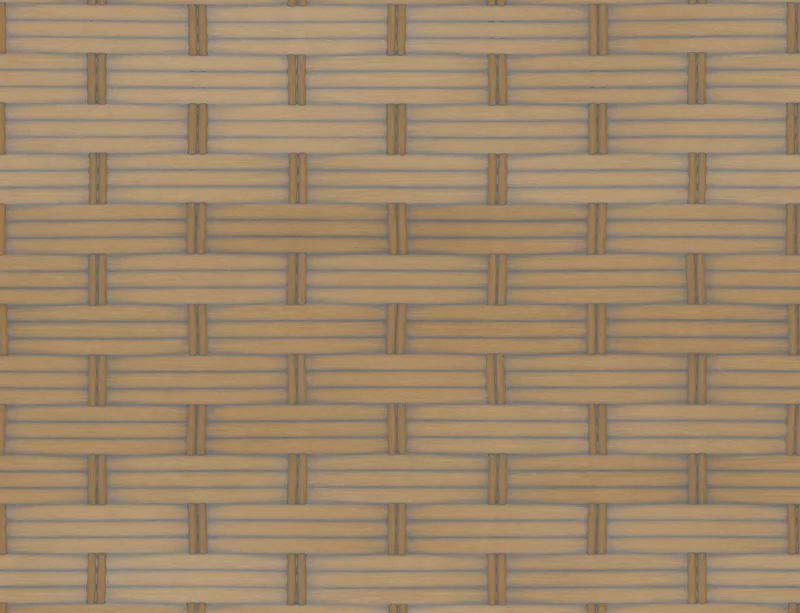 Woven Bamboo Weave Laptop Sleeve design — repeating woven rattan basket weave pattern in warm golden tan and sandy beige